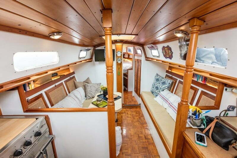 New Yorkers Traded Apartment Sailboat Living Area